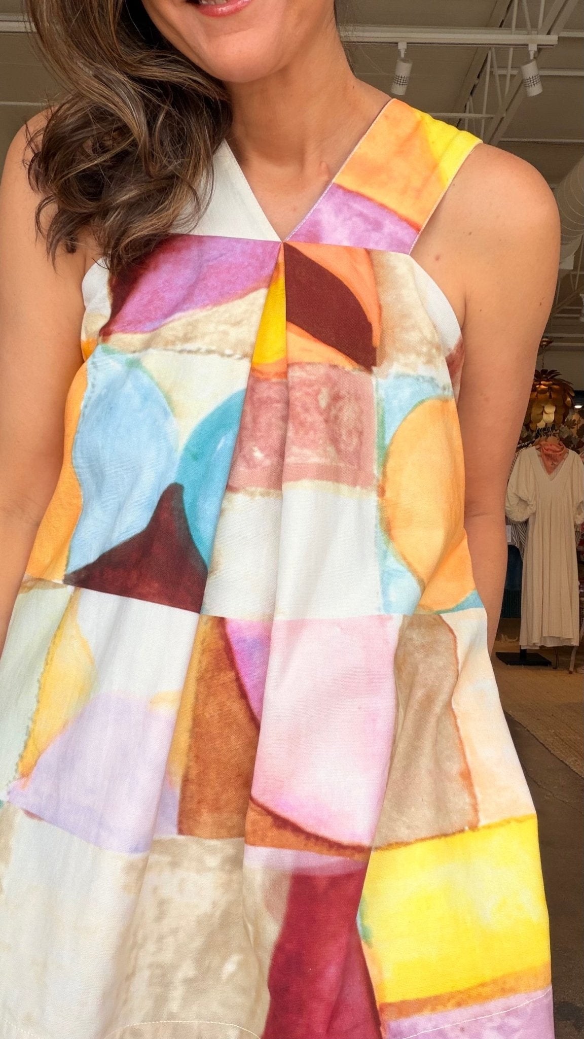 Arya V - Strapped Flowy Mini Dress - Elle Maxine