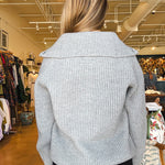 Ash Knit Jacket - Grey - Elle Maxine