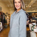 Ash Knit Jacket - Grey - Elle Maxine