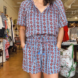 Asha Shorts - Omari Hibiscus - Elle Maxine