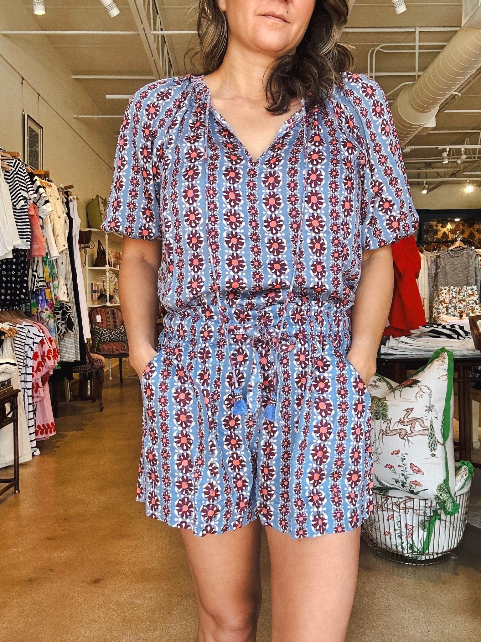 Asha Shorts - Omari Hibiscus - Elle Maxine