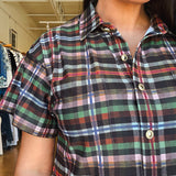 Aspen Collared Dress - Stockholm Plaid - Elle Maxine