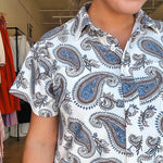 Aspen Drop Waist Dress - Grandpa's Paisley - Elle Maxine