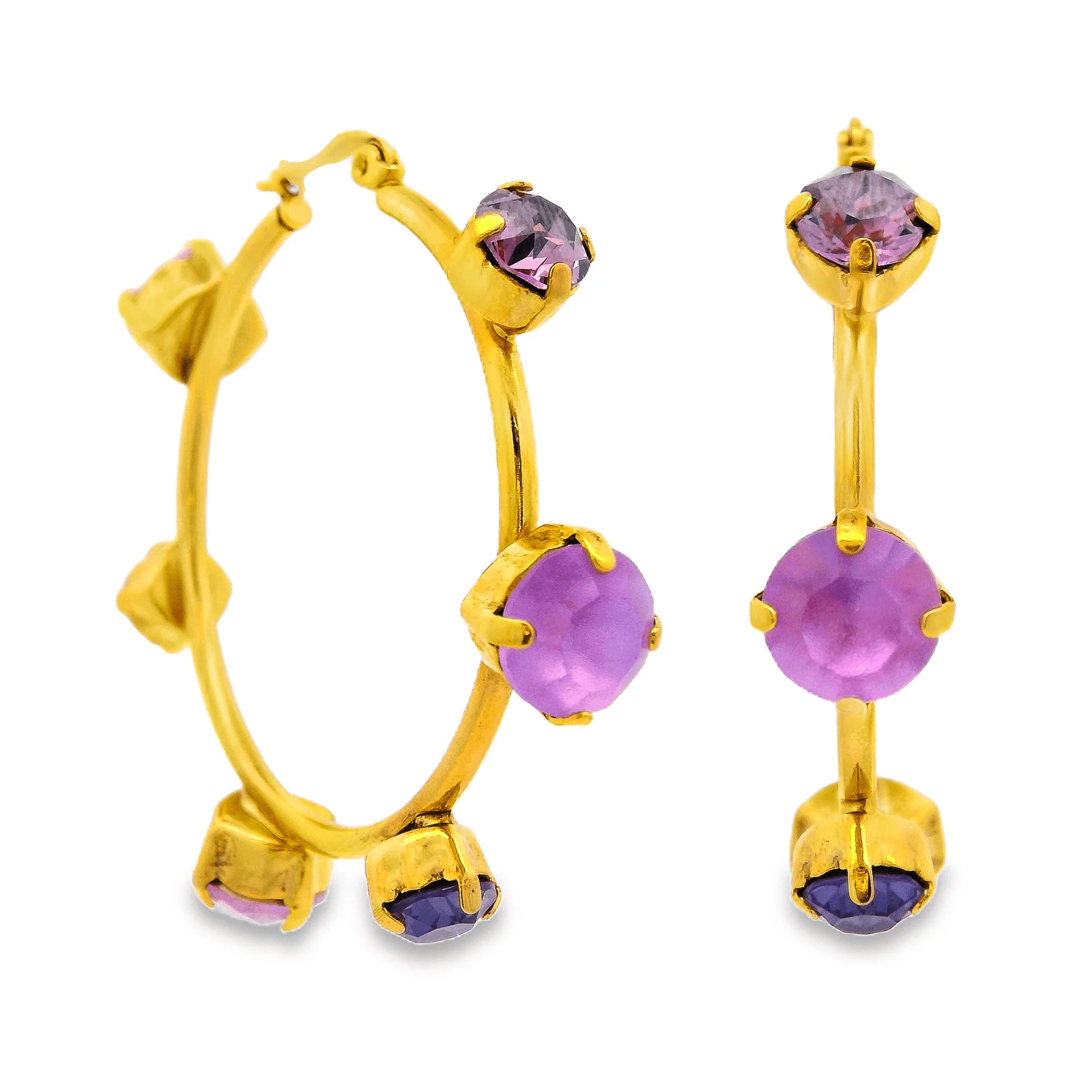 Atilia Hoops - Purples | TOVA - Elle Maxine