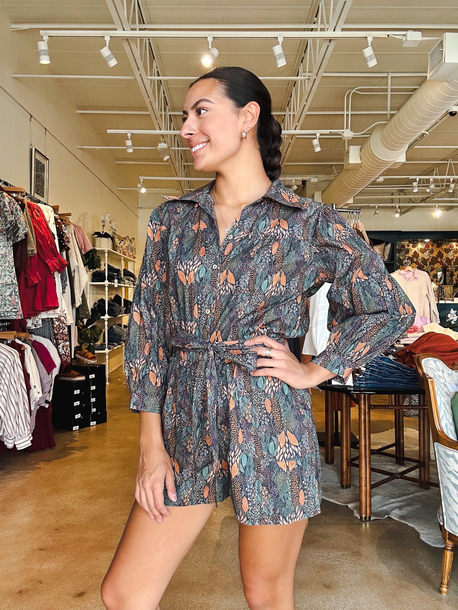 Autumn Canopy Romper - Elle Maxine