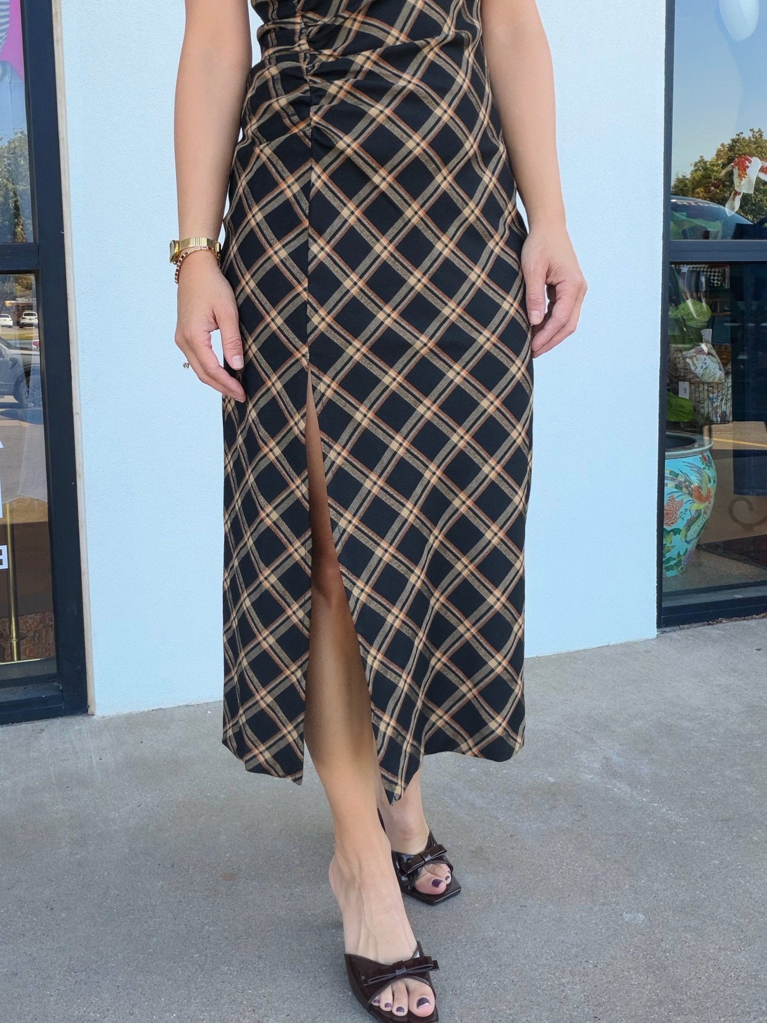Autumn Edit Cowl Neck Dress - Elle Maxine