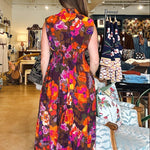 Autumn Floral Front Zip Dress - Elle Maxine