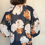 Autumn Peony Chiffon Blouse - Elle Maxine