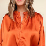 Autumn Satin Blouse - Elle Maxine
