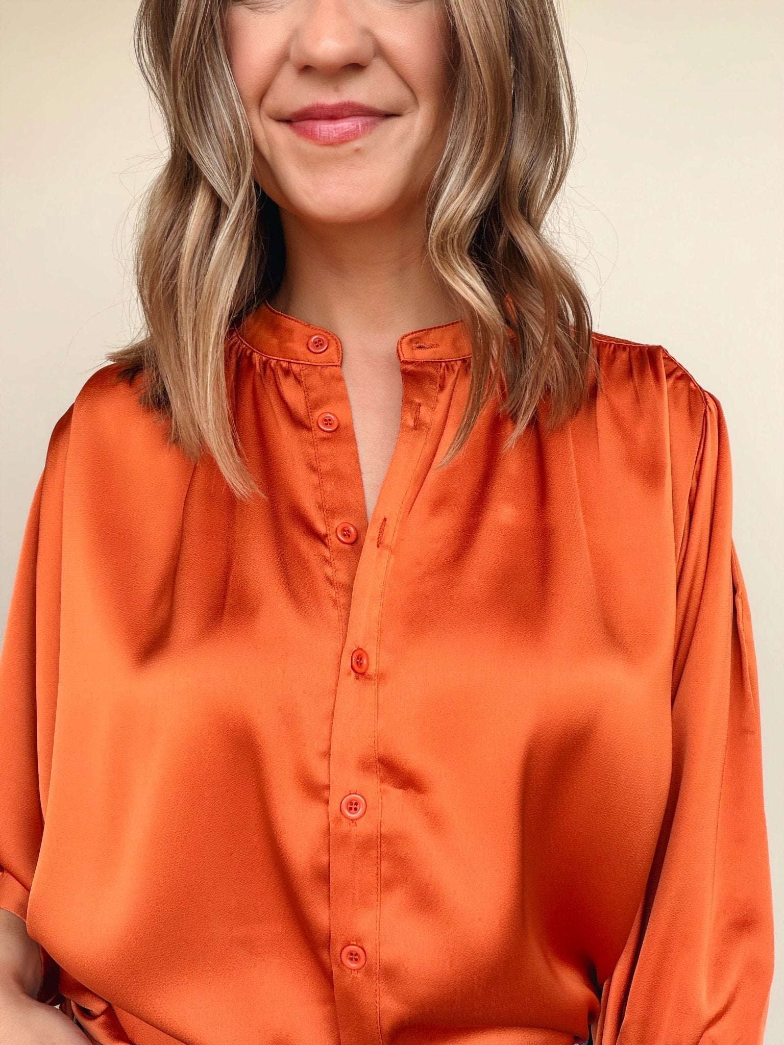Autumn Satin Blouse - Elle Maxine