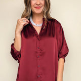 Autumn Satin Blouse - Elle Maxine