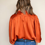 Autumn Satin Blouse - Elle Maxine