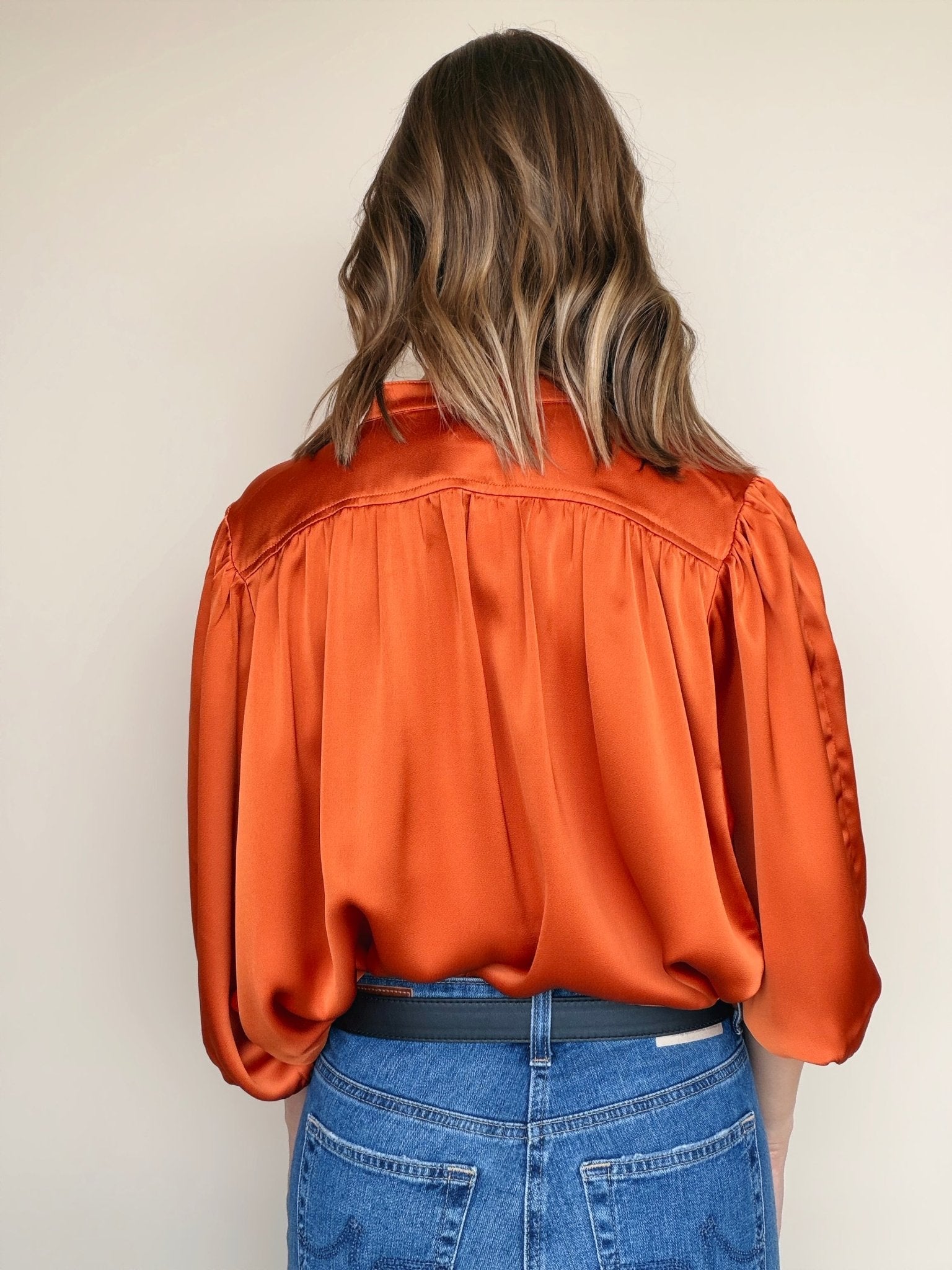 Autumn Satin Blouse - Elle Maxine
