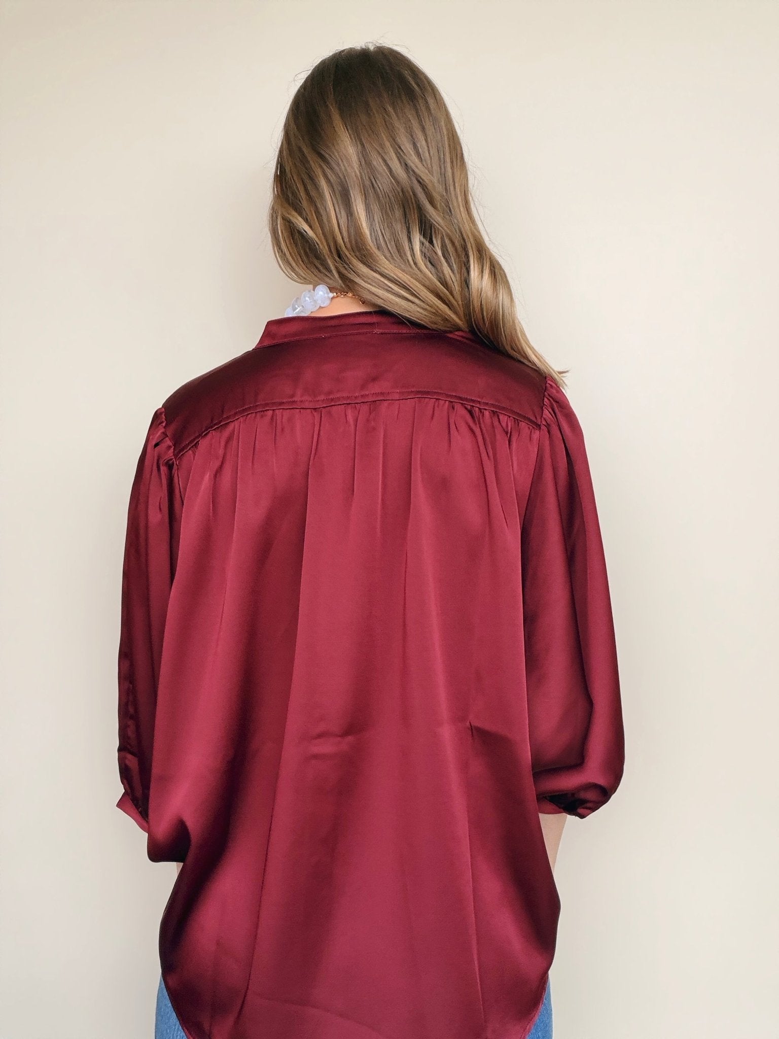 Autumn Satin Blouse - Elle Maxine