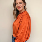 Autumn Satin Blouse - Elle Maxine