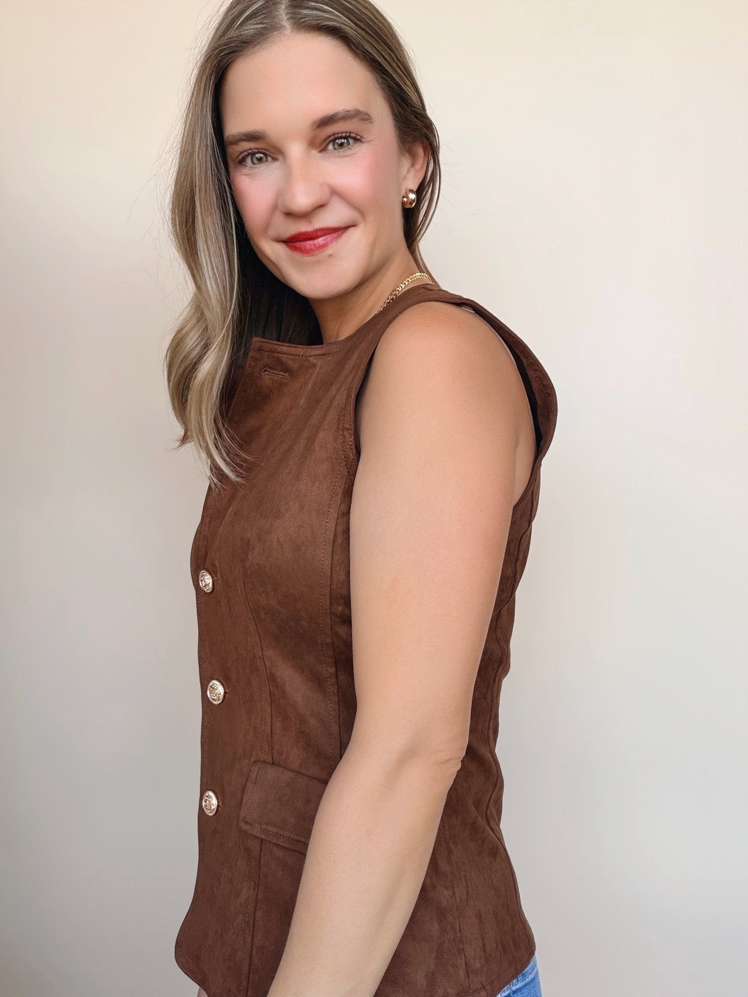 Autumn Suede Vest - Elle Maxine