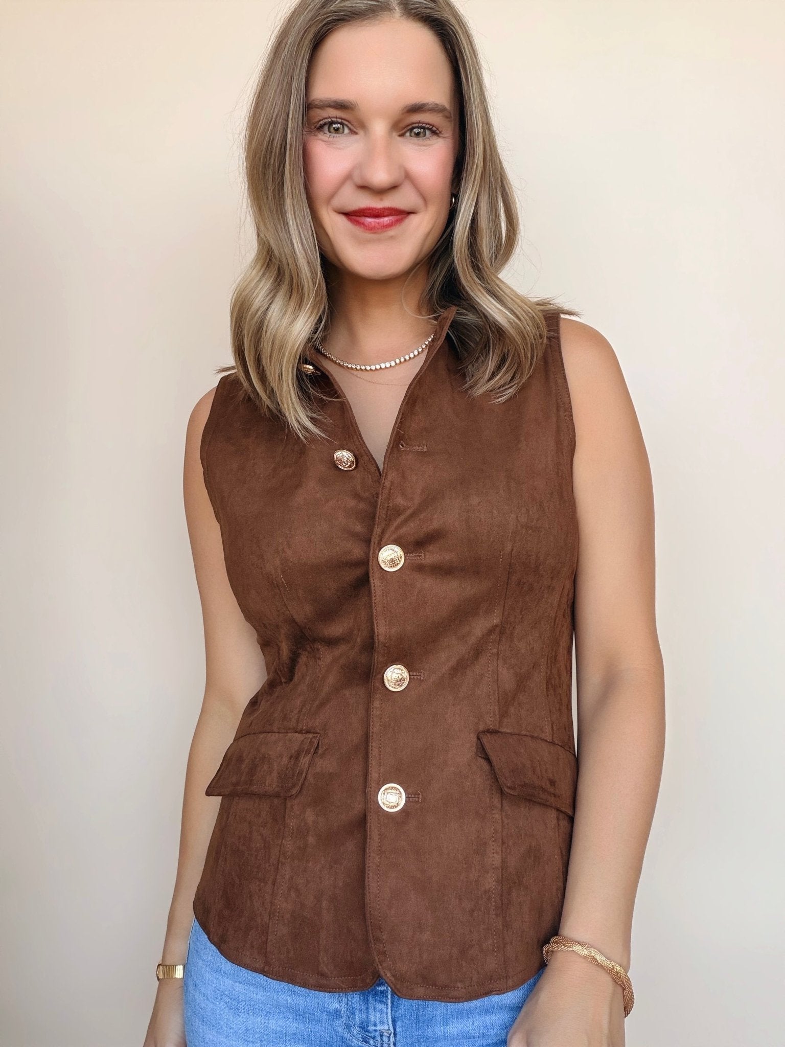 Autumn Suede Vest - Elle Maxine