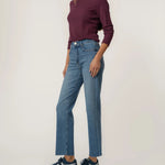 Avery High Rise Straight Leg Raw Hem - Elle Maxine