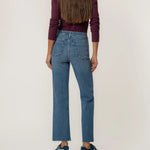 Avery High Rise Straight Leg Raw Hem - Elle Maxine