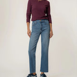 Avery High Rise Straight Leg Raw Hem - Elle Maxine