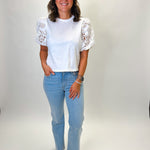 Avi Lace Sleeve Top - Elle Maxine