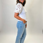 Avi Lace Sleeve Top - Elle Maxine