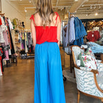 Ayala Linen Pant - Blue Jasper - Elle Maxine
