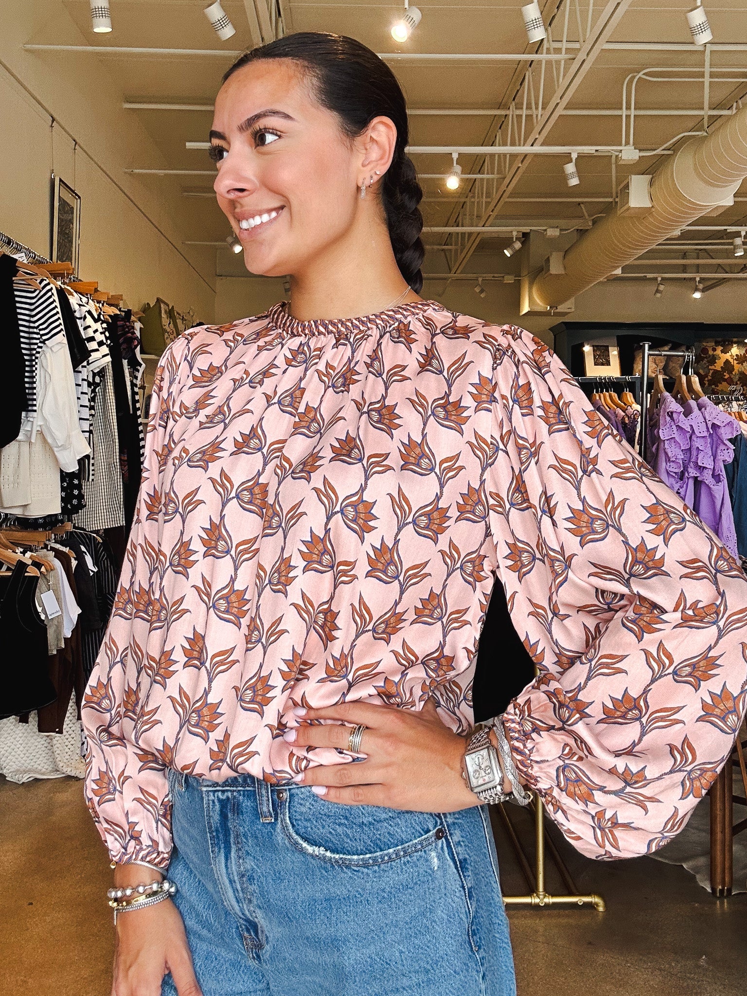 Ayla Blouse - Redwood - Elle Maxine