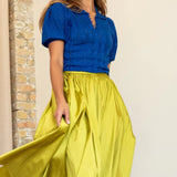 Ayla Skirt - Chartreuse - Elle Maxine