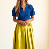 Ayla Skirt - Chartreuse - Elle Maxine
