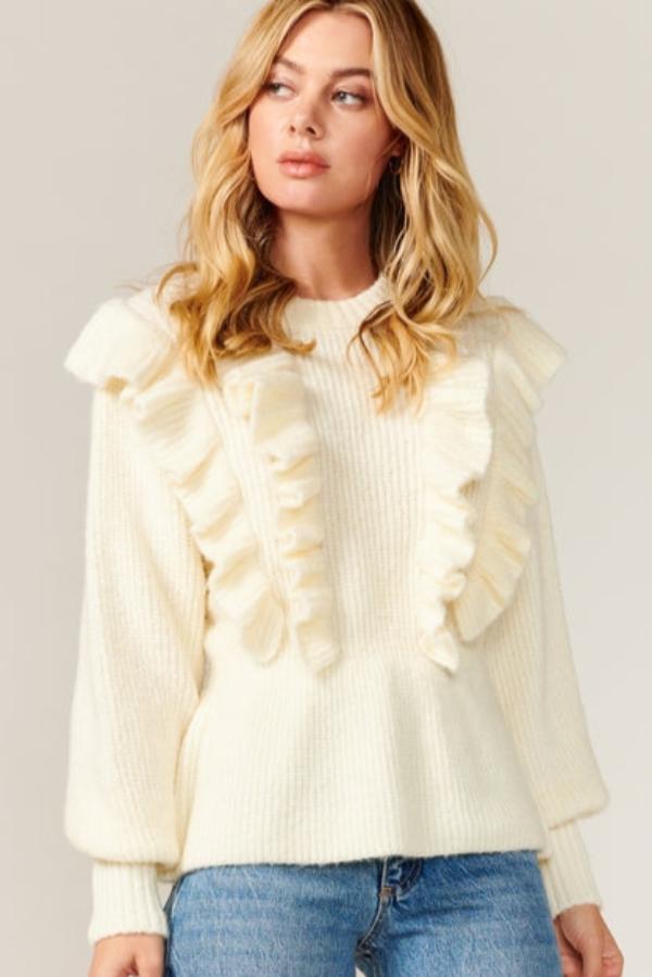 Diana Ruffle Sweater