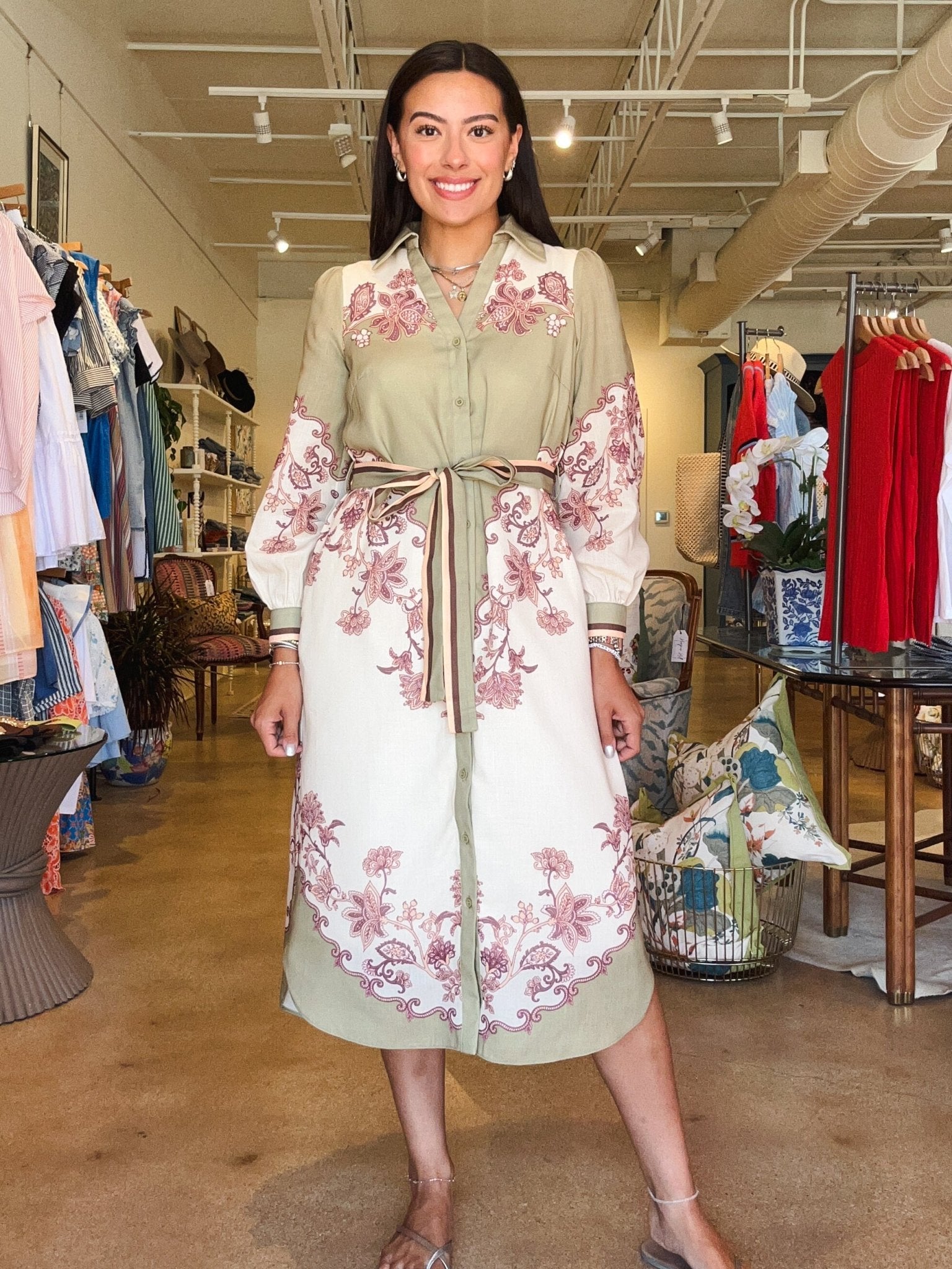 Balboa Printed Floral Shirtdress - Elle Maxine