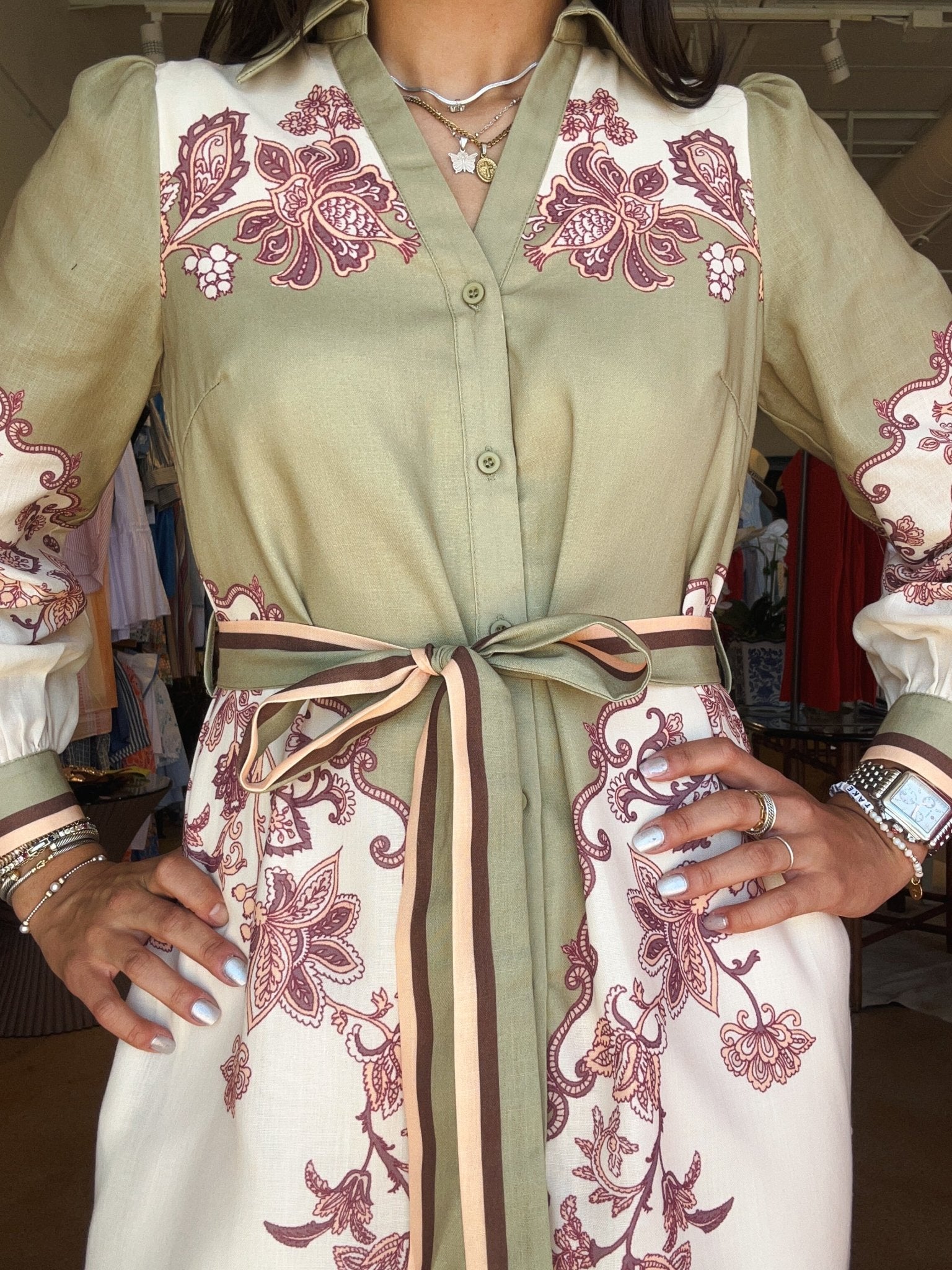 Balboa Printed Floral Shirtdress - Elle Maxine