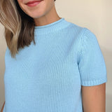 Banks Rolled Edge Sweater Tee - Elle Maxine