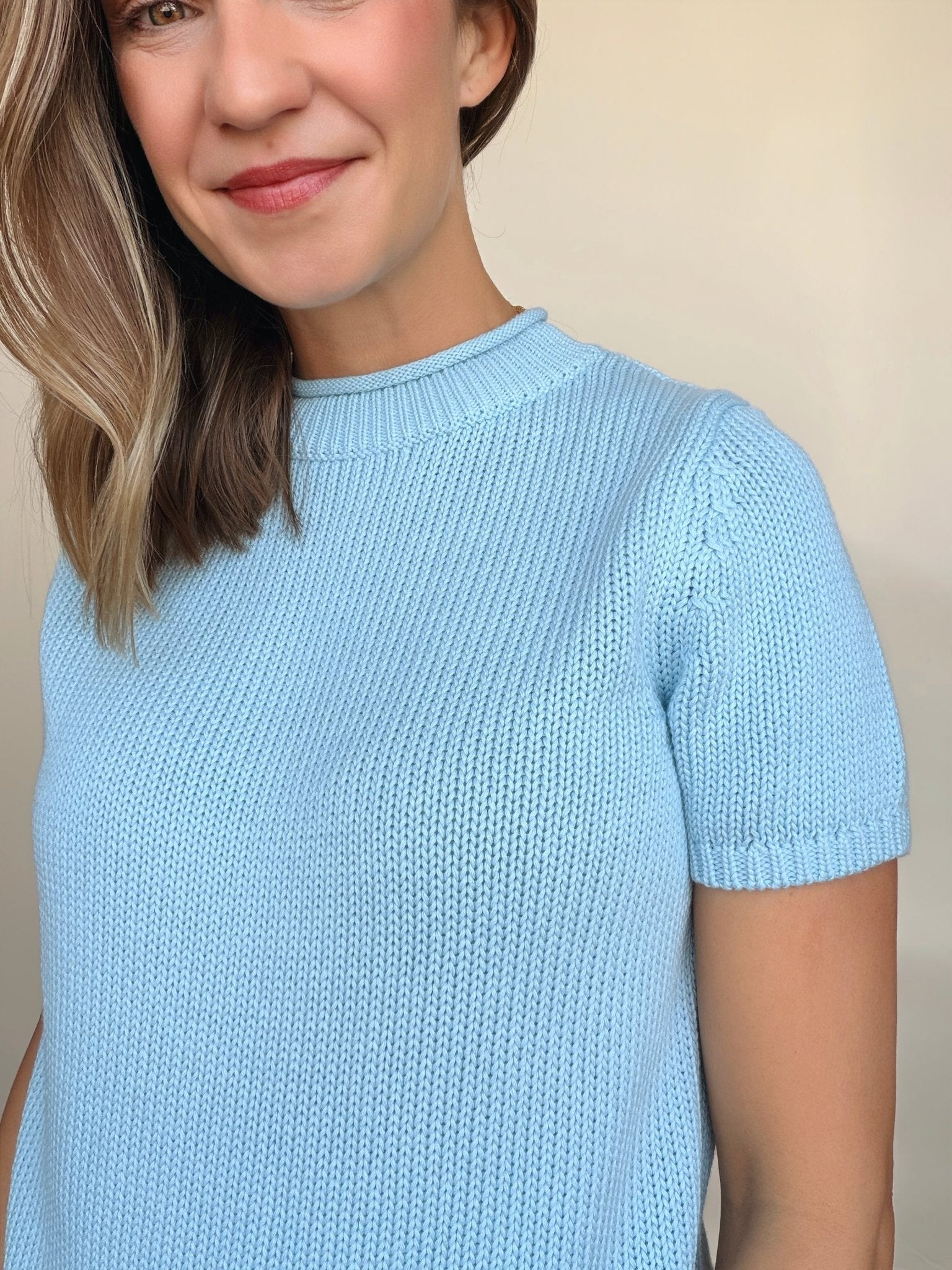 Banks Rolled Edge Sweater Tee - Elle Maxine