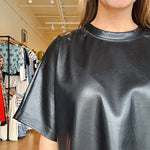 Bazin Leather Tee - Elle Maxine