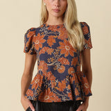 Camila Floral Peplum Blouse