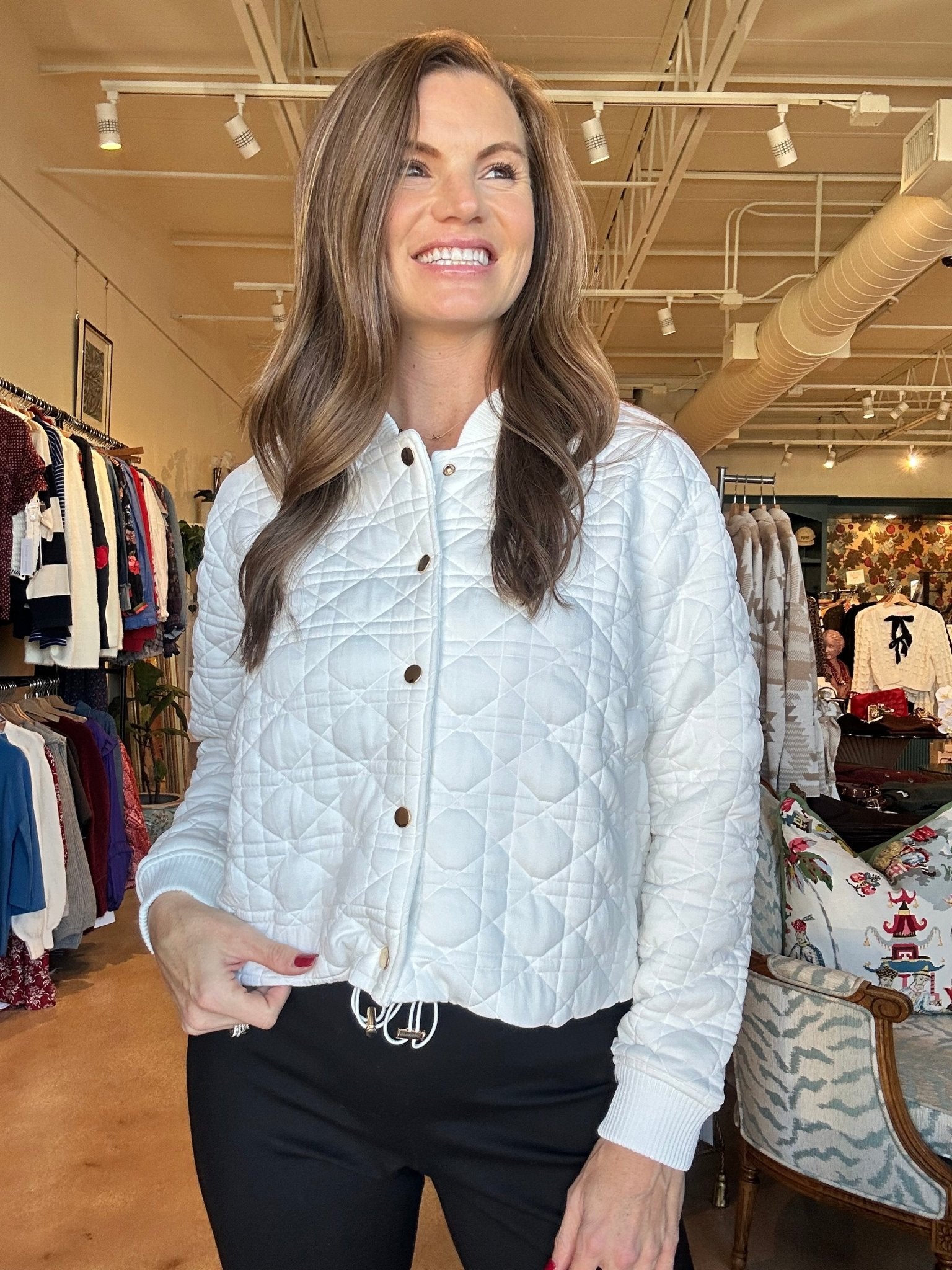 Beachwalk Quilted Bomber - Elle Maxine