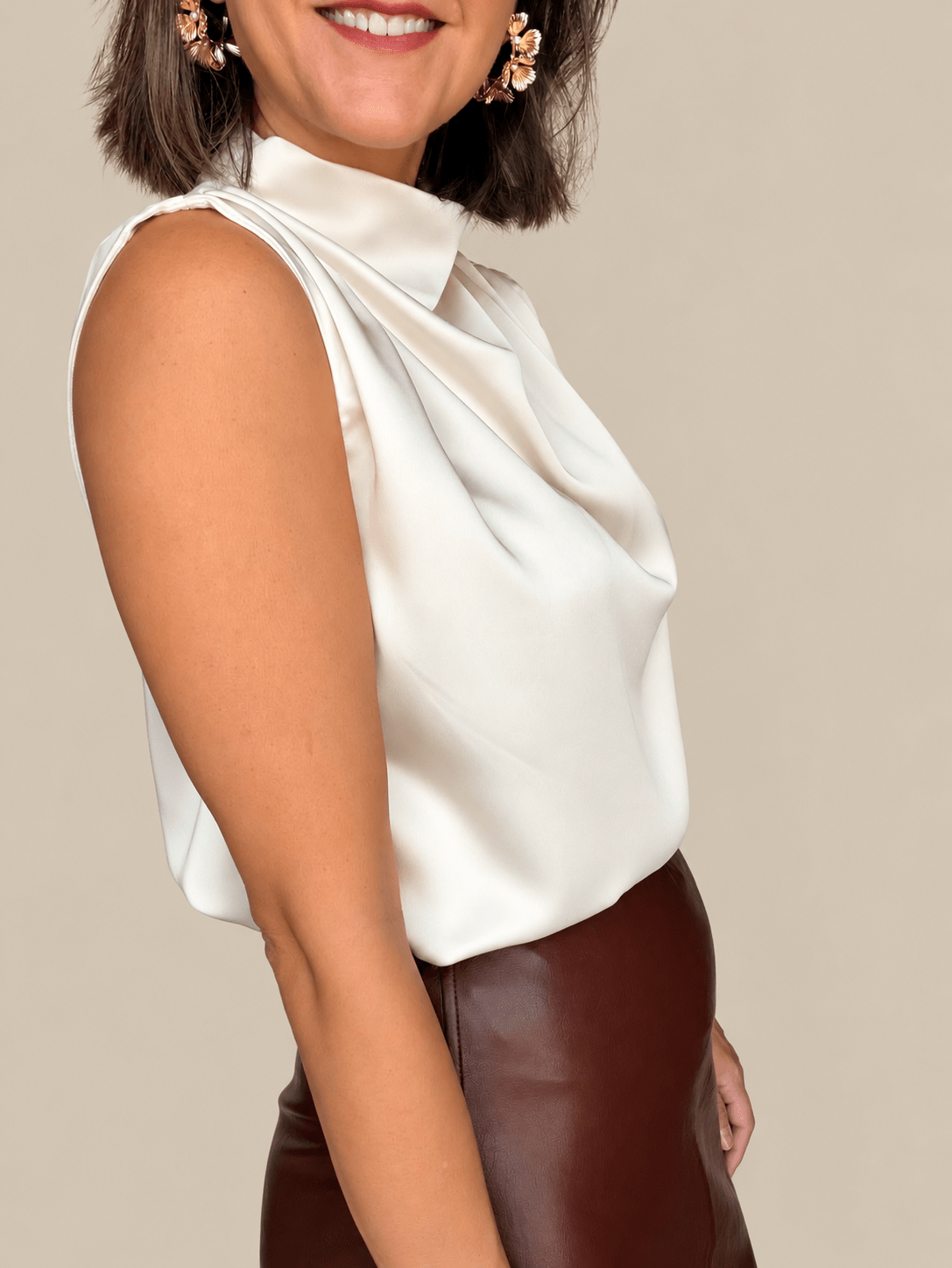 Beckette Cowl Neck Top - Elle Maxine