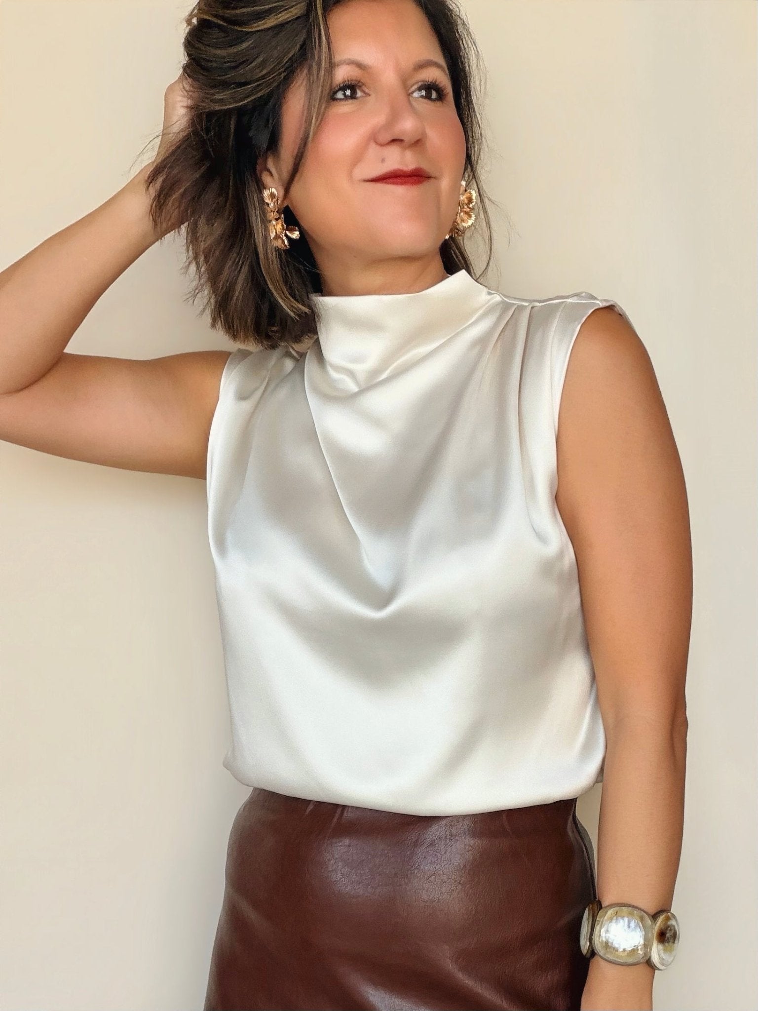 Beckette Cowl Neck Top - Elle Maxine