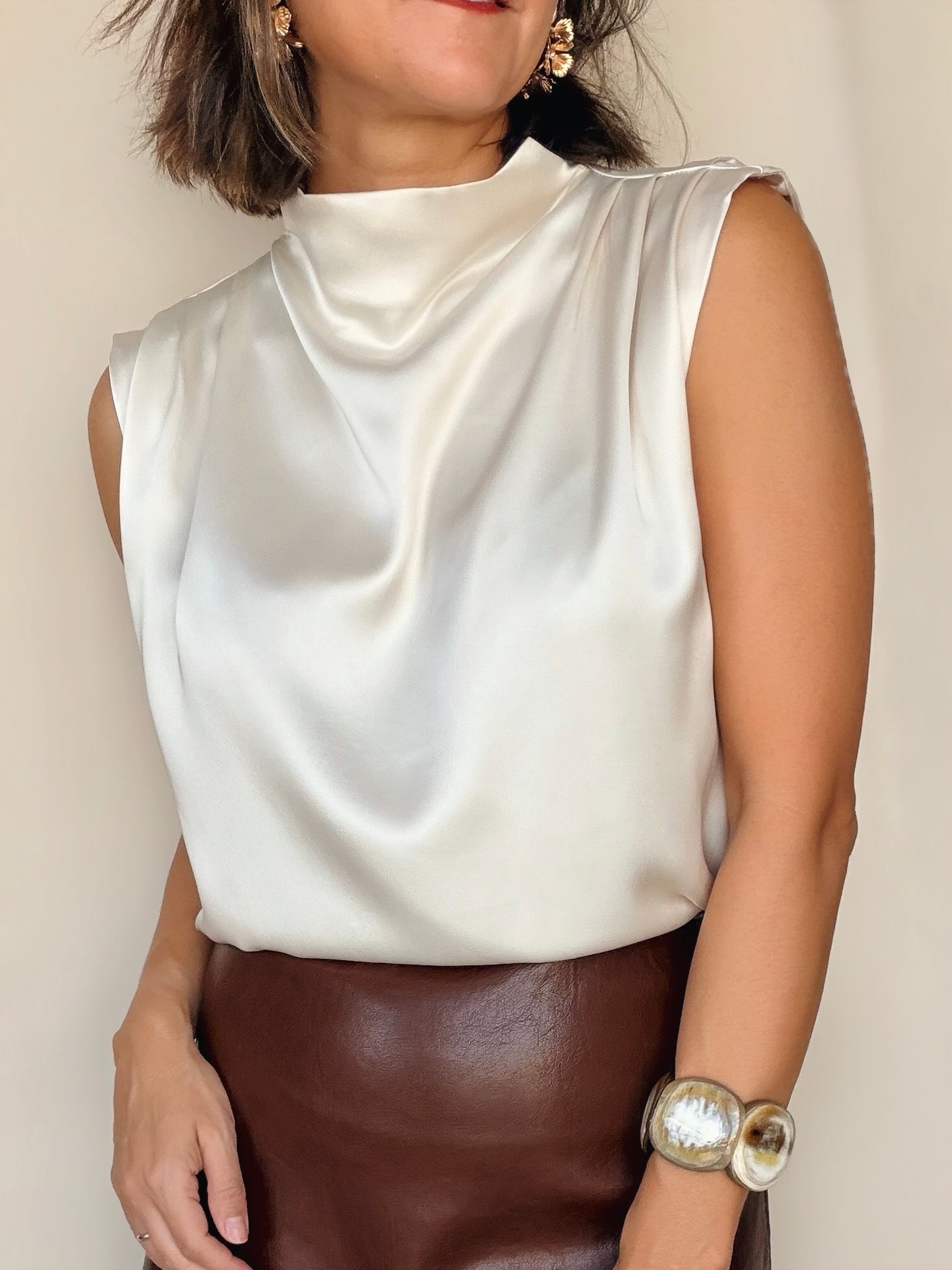 Beckette Cowl Neck Top - Elle Maxine