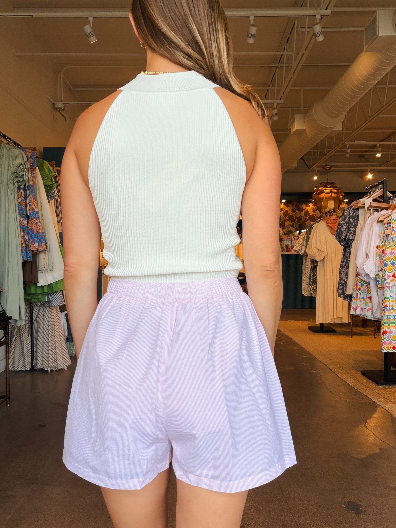 Bella Microstripe Short - Elle Maxine