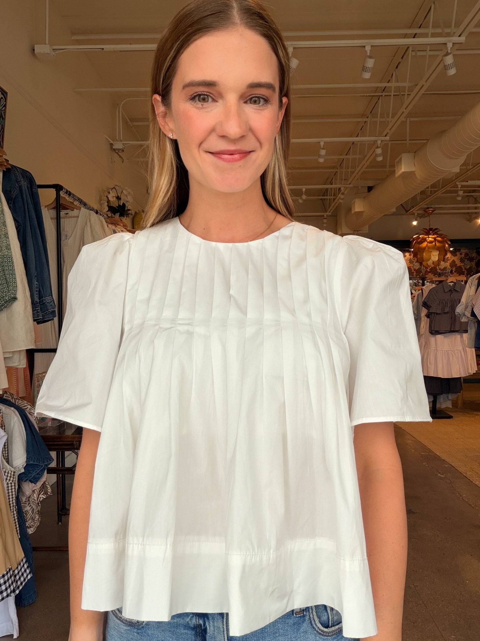 Bella Pleated Top - Elle Maxine
