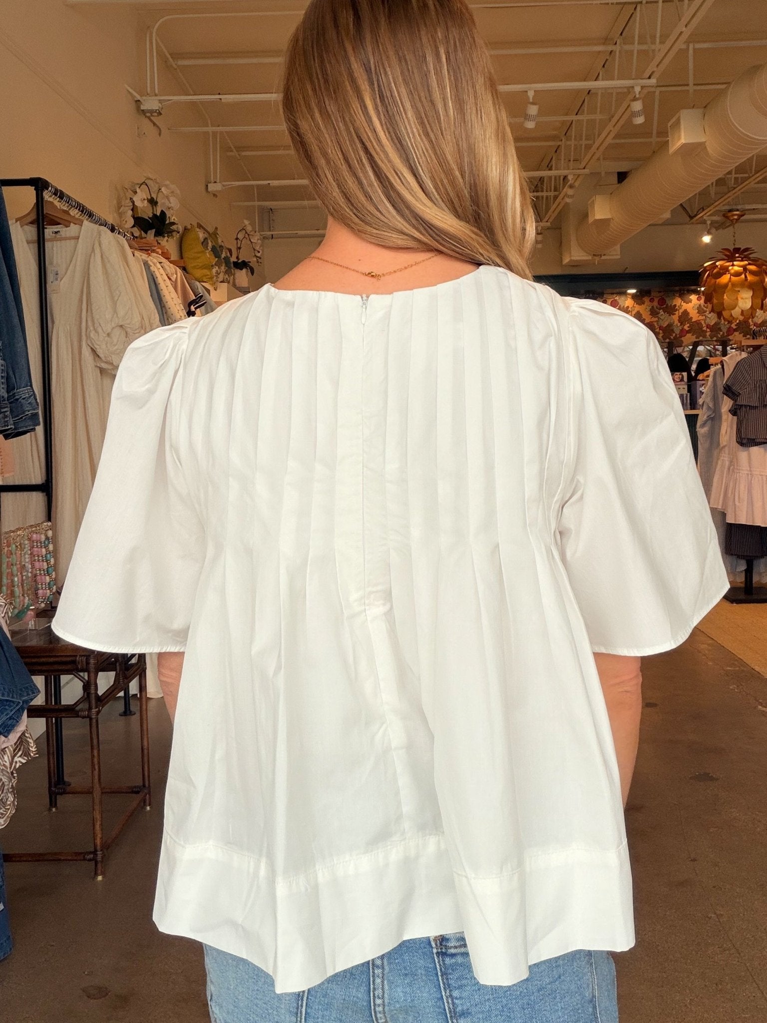 Bella Pleated Top - Elle Maxine