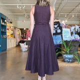 Berry Denim Maxi Dress - Elle Maxine