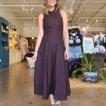 Berry Denim Maxi Dress - Elle Maxine