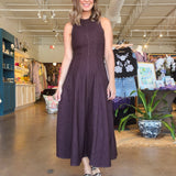 Berry Denim Maxi Dress - Elle Maxine