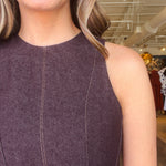 Berry Denim Maxi Dress - Elle Maxine