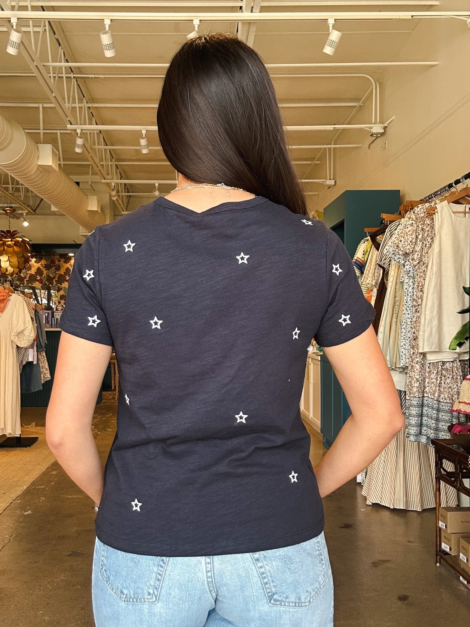 Betsy Star Embroidered Tee - Elle Maxine