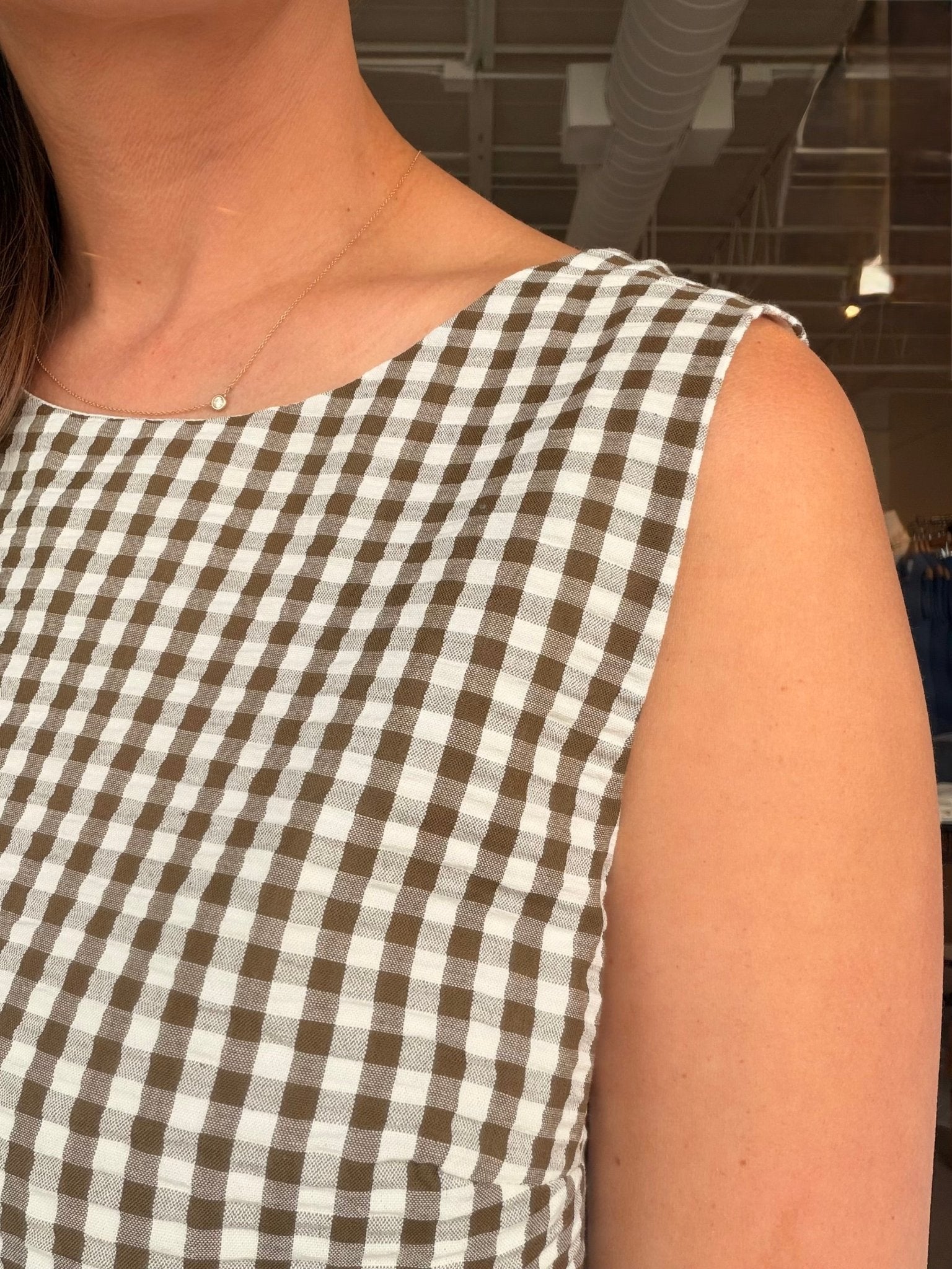 Better Days Gingham Shell - Elle Maxine